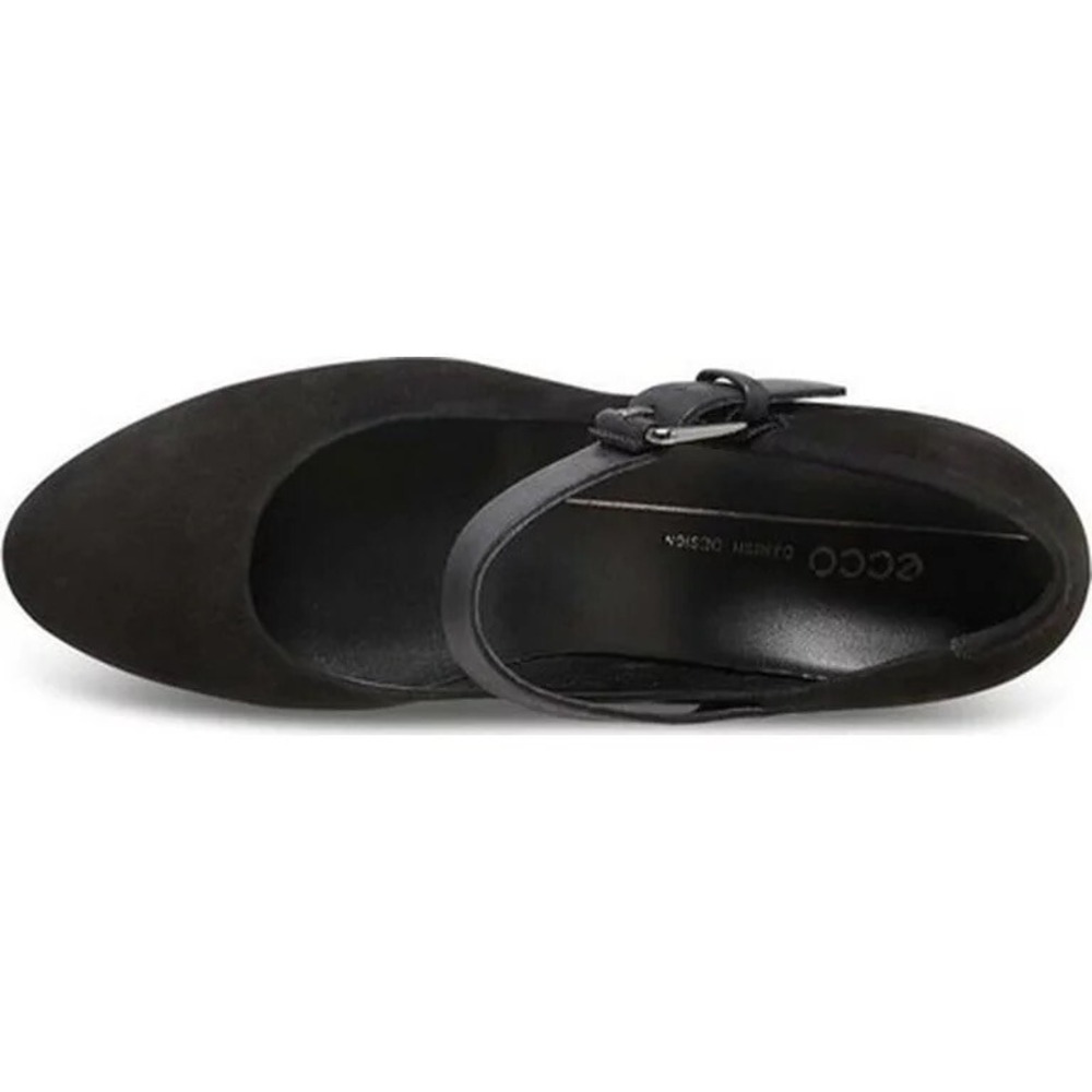 ECCO Black Leather/Nubuck Mary Jane Heels Womens Sz 10 - 10.5 EU 41 Shoe NEW - Picture 3 of 3